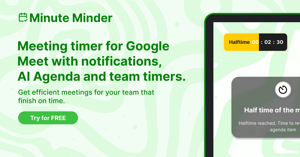 Minute Minder - Meeting Timer & Agenda Assistant preview