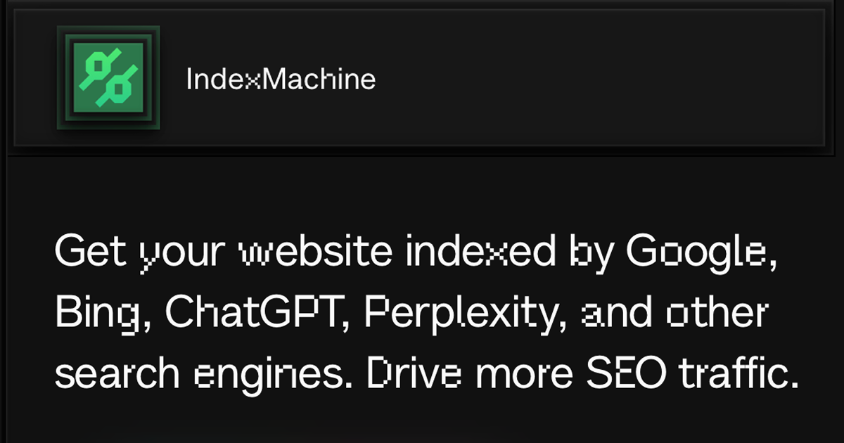 IndexMachine - Fast Indexing for Google & Bing preview