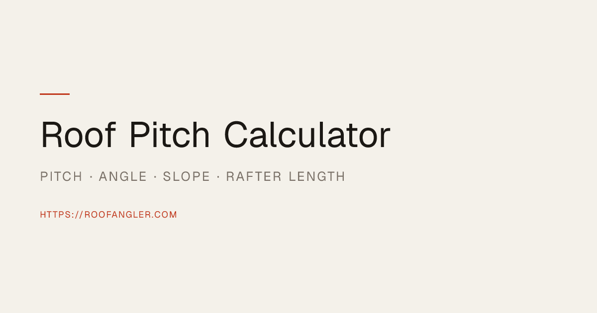 Free Roof Pitch Calculator preview