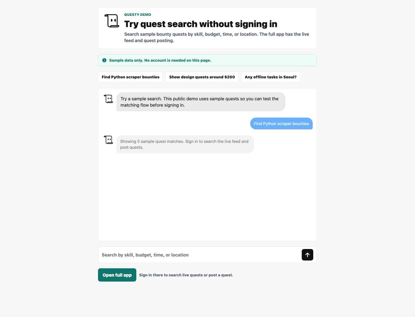 Questy - Bounty Quests for Quick Jobs preview