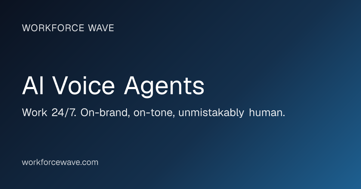 Workforce Wave — AI Voice Agents for Productivity preview