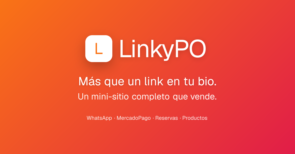 LinkyPO - Tu link en bio y tienda online gratis preview