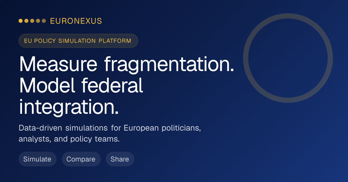 EuroNexus - EU Policy Simulation Tool preview