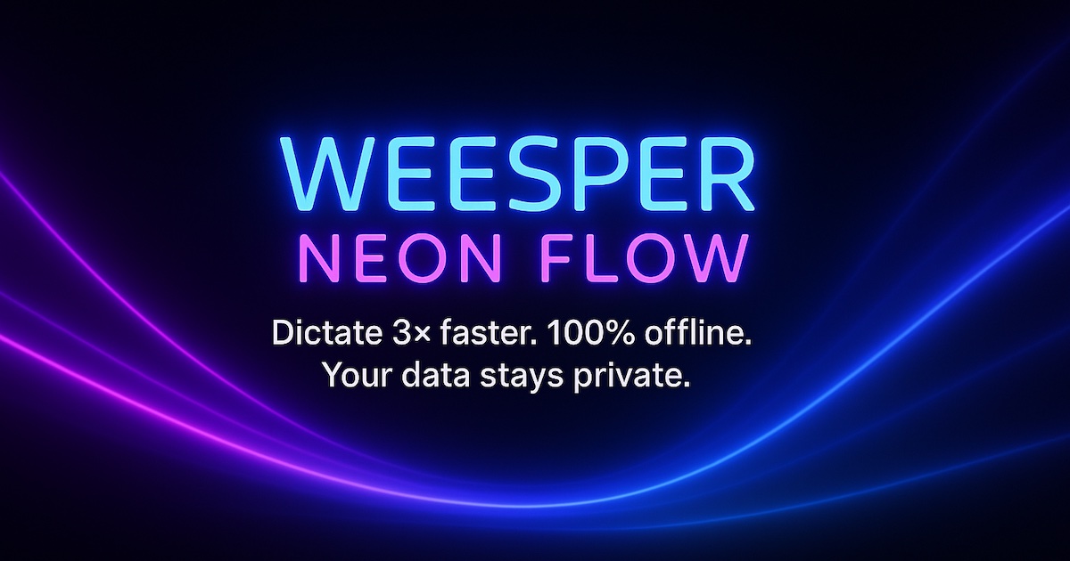 Weesper Transcribe preview