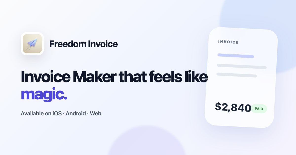 Free Invoice Maker for iOS, Android & Web | Pocket Invoice preview