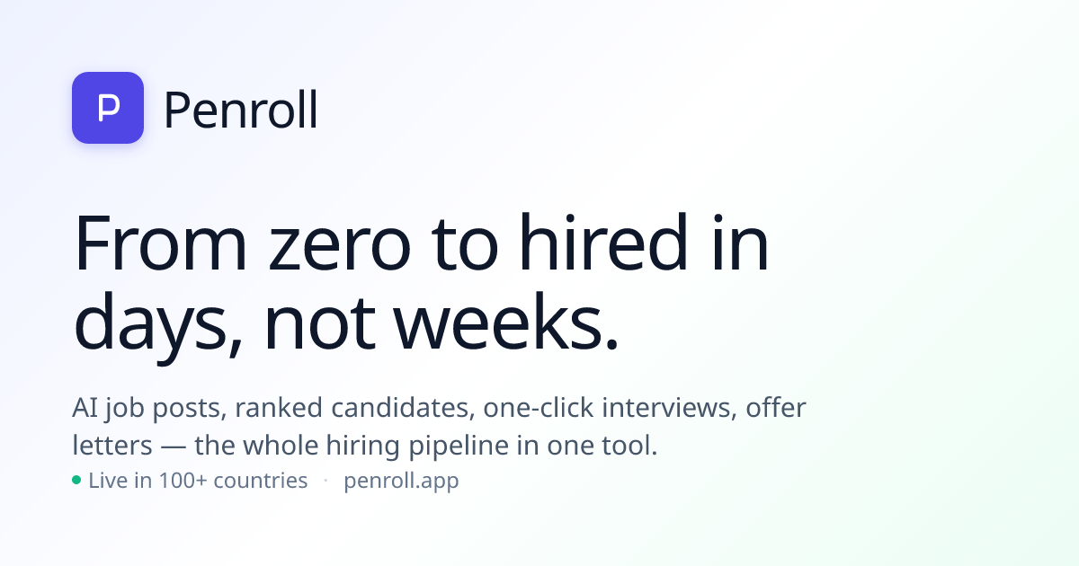 Penroll — AI Hiring Copilot preview