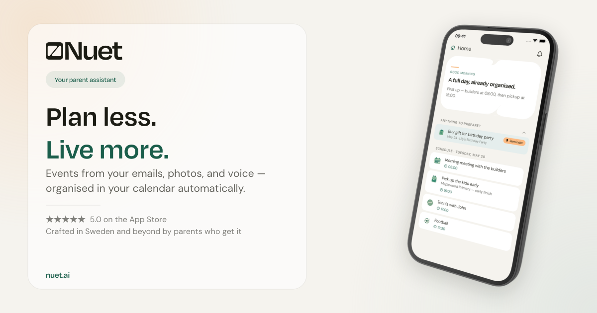 Nuet – Your Parent Assistant | Family Calendar for Parents preview