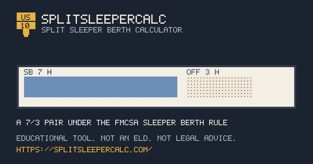 Split Sleeper Berth Calculator preview